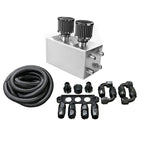 Universal Oil Catch Can Kit Breather Box for Honda Acura Turbo 4 Port