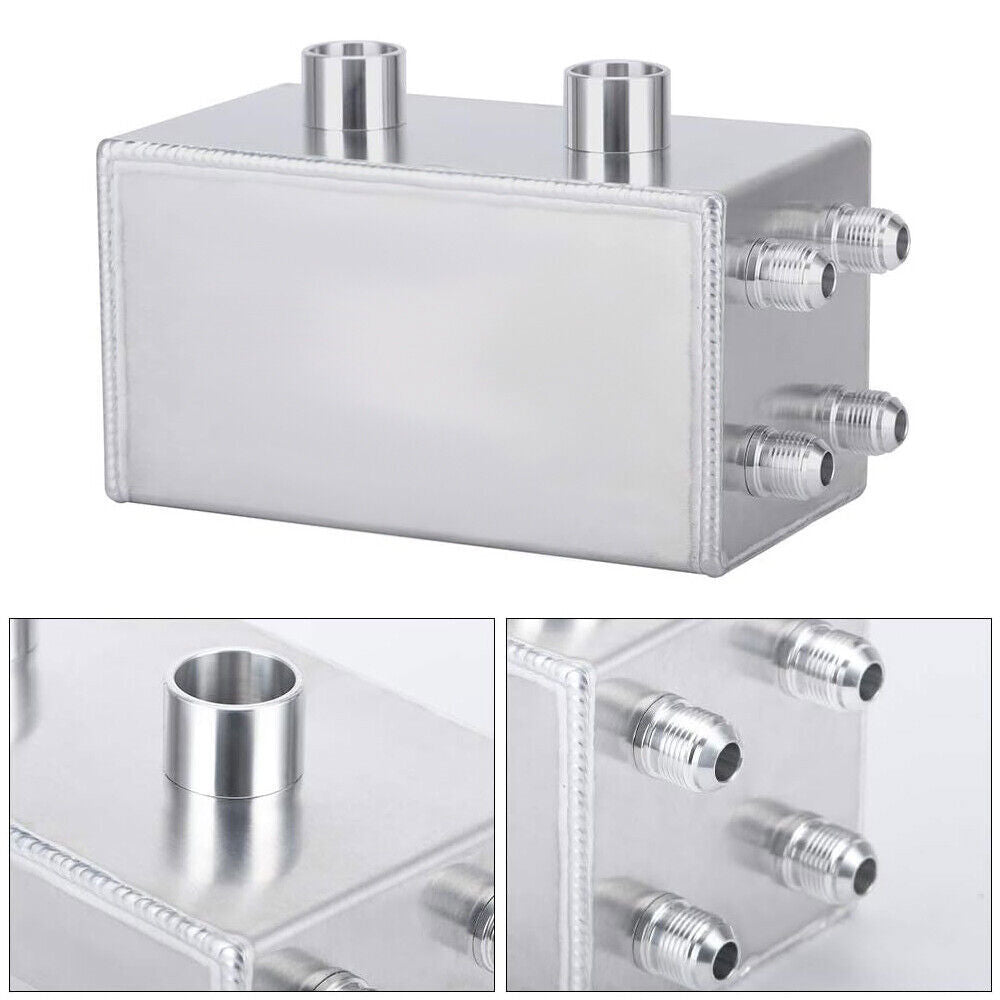 Universal Oil Catch Can Kit Breather Box for Honda Acura Turbo 4 Port