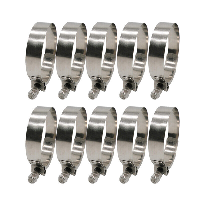 New 3.5" T-Bolt Clamp Stainless Steel Turbo 95mm-103mm Silicone Hose Clamp 10PCS