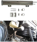 2" x 15" Polished STAINLESS Steel Radiator Overflow Tank Universal