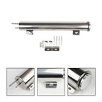 2" x 15" Polished STAINLESS Steel Radiator Overflow Tank Universal