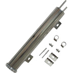 2" x 15" Polished STAINLESS Steel Radiator Overflow Tank Universal