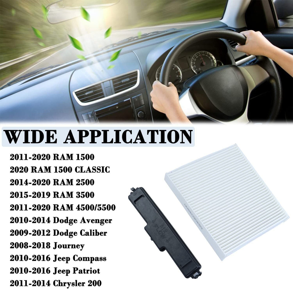 Cabin Air Filter & Filter Access Door for Dodge Ram 1500 2500 3500 68318365AA US
