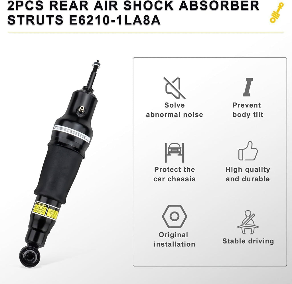 2X For Rear Air Suspension Shock Strut Fit Infiniti QX56 QX80 Armada 2011-21