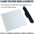 68318365AA Cabin Air Filter Kit for 2011-2020 Dodge Ram 1500 2500 3500
