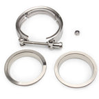 4X 4'' Inch Mild Steel V-Band Clamp Flange Kit Male/Female For Turbo Exhaust