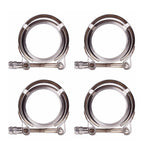 4X 4'' Inch Mild Steel V-Band Clamp Flange Kit Male/Female For Turbo Exhaust