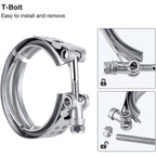 4X 4'' Inch Mild Steel V-Band Clamp Flange Kit Male/Female For Turbo Exhaust