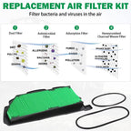 Car Air Filter For Honda Pioneer 1000 1000-5 2016-2021, #17215-HL4-A02