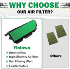Car Air Filter For Honda Pioneer 1000 1000-5 2016-2021, #17215-HL4-A02