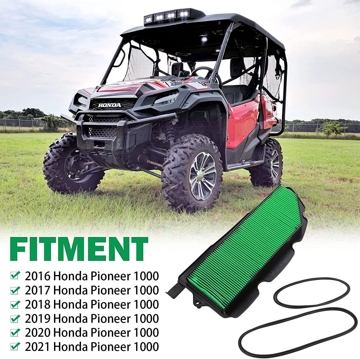 Car Air Filter For Honda Pioneer 1000 1000-5 2016-2021, #17215-HL4-A02