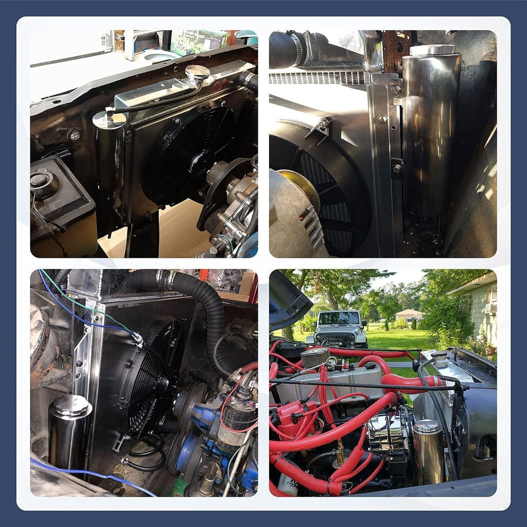3 X 16 Radiator Coolant Over Flow Tank Can Polished Stainless Steel 50 3'' X 16'