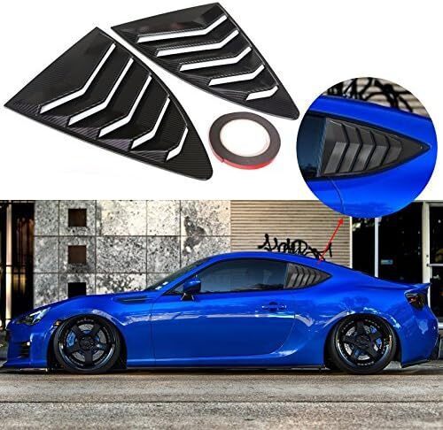 Window Side Louver Cover Carbon Fiber Look For Toyota 86 Scion FR-S Subaru BRZ