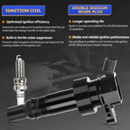 4Pack Ignition Coil UF652 & Iridium Spark Plug For Hyundai Accent Kia Soul 1.6L