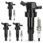 4Pack Ignition Coil UF652 & Iridium Spark Plug For Hyundai Accent Kia Soul 1.6L