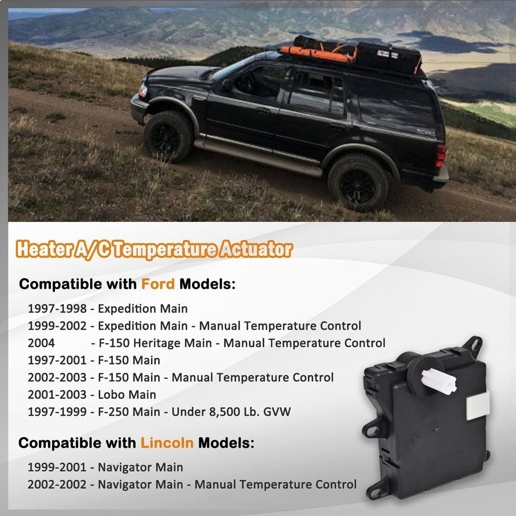Heater Air Blend Door Actuator for Ford Expedition 97 98 99 00 01 02 604-205