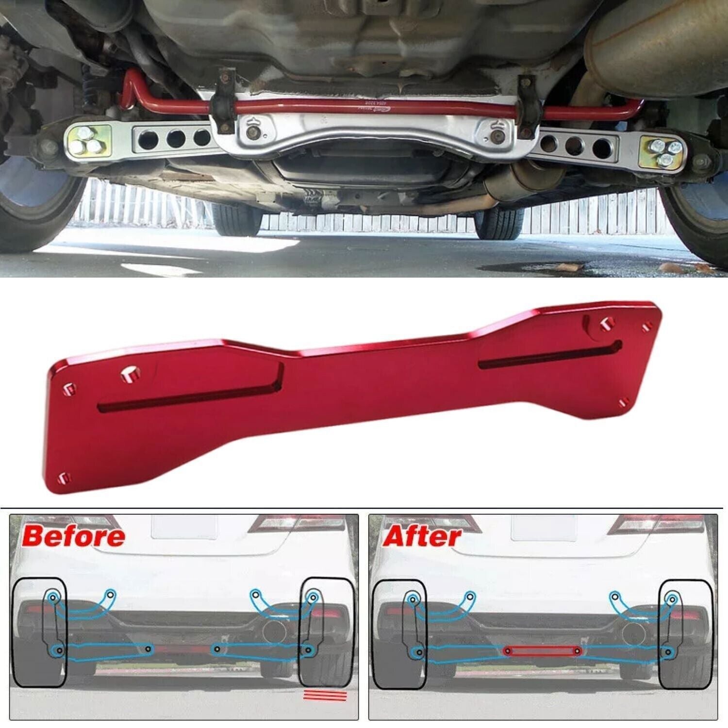 FOR 01-05 HONDA CIVIC DX ES LX EX SI EM EP3 G CONTROL ARM SUBFRAME BRACE
