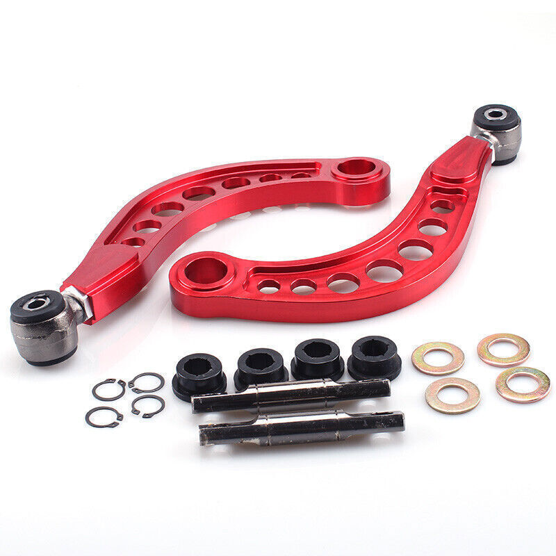 New For 2006-2011 Honda Civic Adjustable Rear Upper Camber Control Arm Kit Red