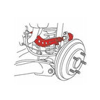 New For 2006-2011 Honda Civic Adjustable Rear Upper Camber Control Arm Kit Red