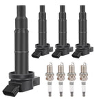 4pcs Ignition Coil & 4pcs Spark Plug for Toyota RAV4 Camry 2.0L 2.4L UF333