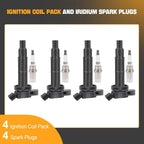 4pcs Ignition Coil & 4pcs Spark Plug for Toyota RAV4 Camry 2.0L 2.4L UF333