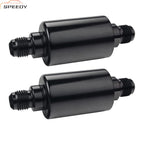 Universal 6AN Inline Fuel Filters Removable and Replaceable Black