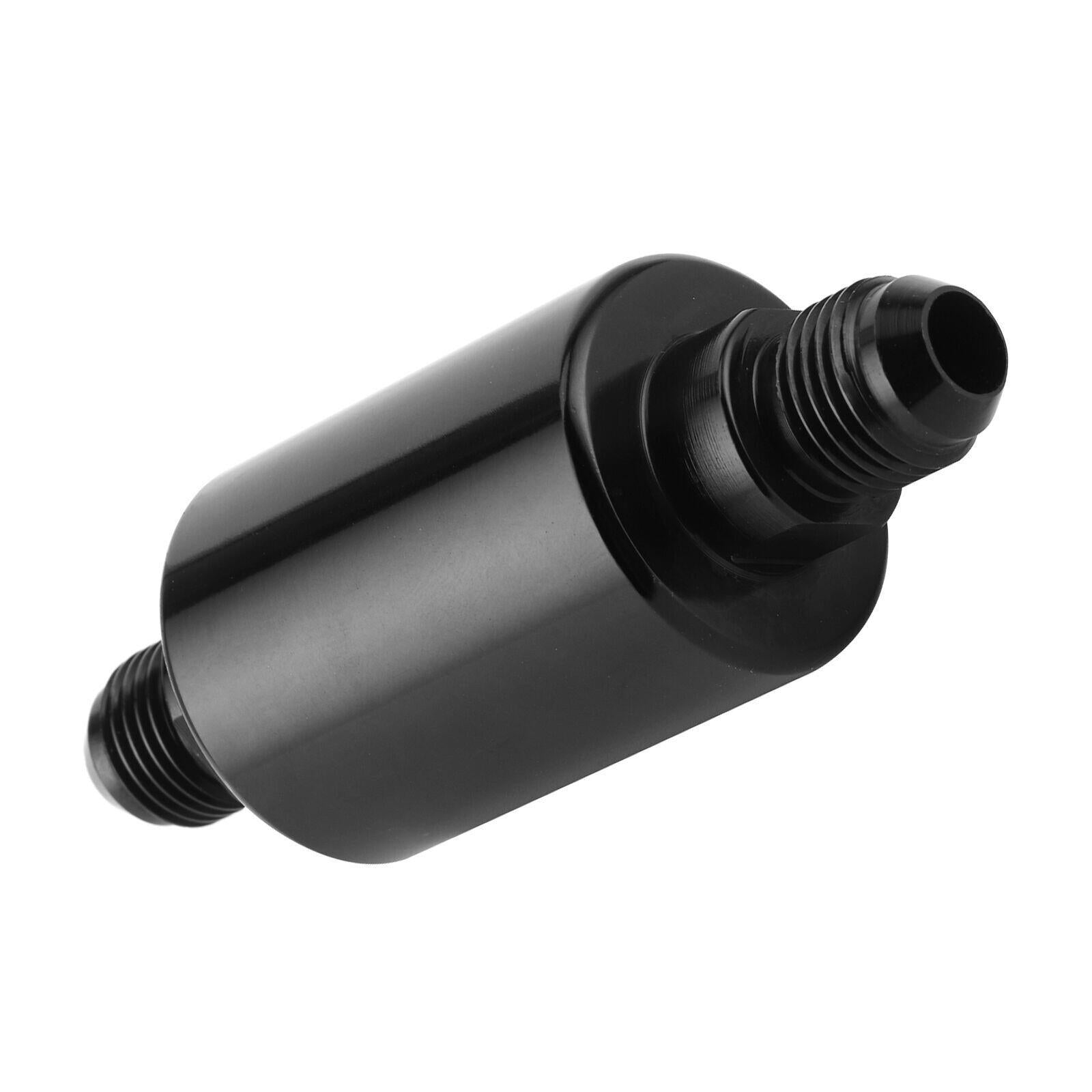 Universal 6AN Inline Fuel Filters Removable and Replaceable Black
