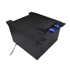 8 GALLON BLACK ALUMINUM FUEL CELL GAS TANK+CAP+LEVEL SENDER+STEEL FUEL LINE KIT