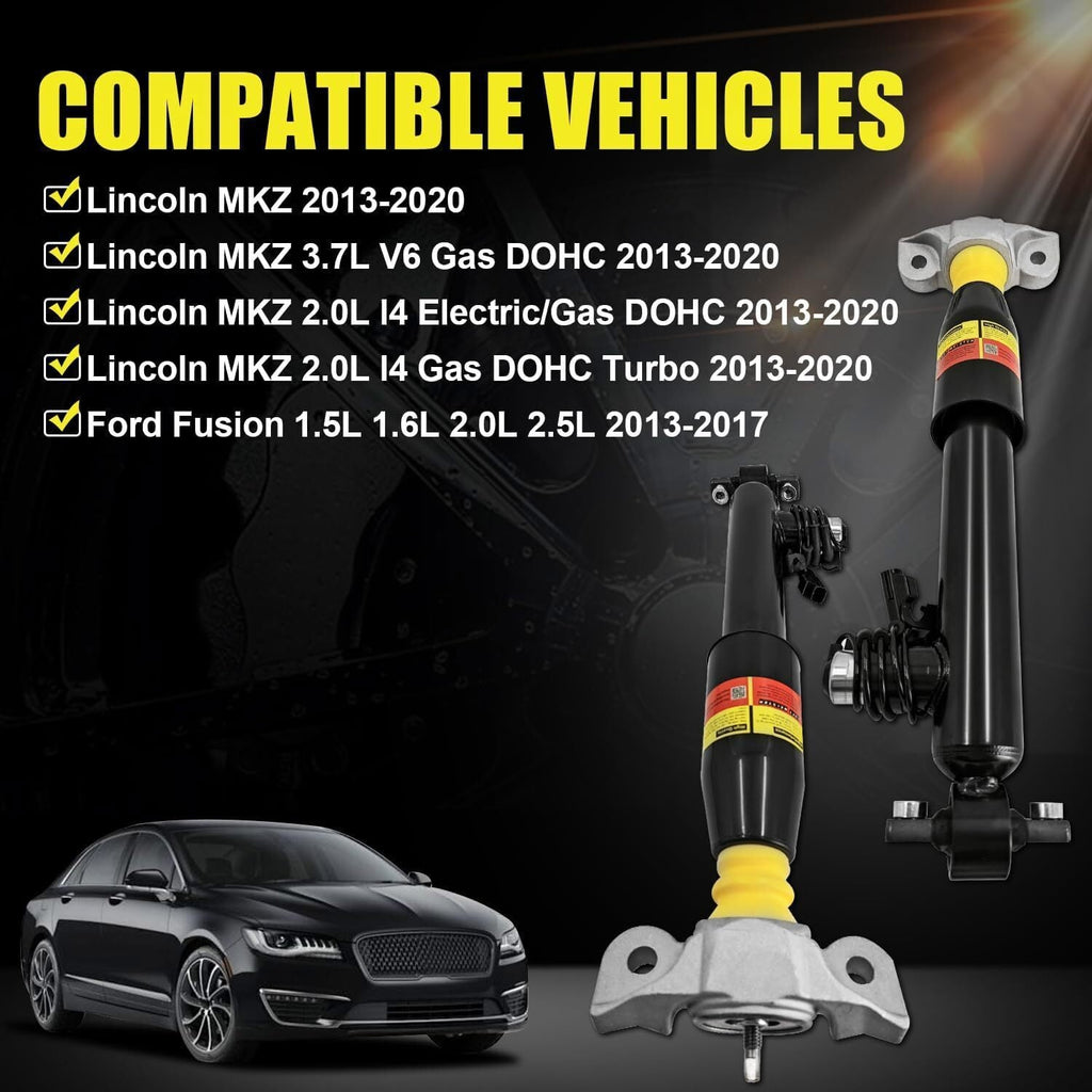 2PCS Rear L+R Shock Absorber Struts For Lincoln MKZ 2013-2020 Gas Electric