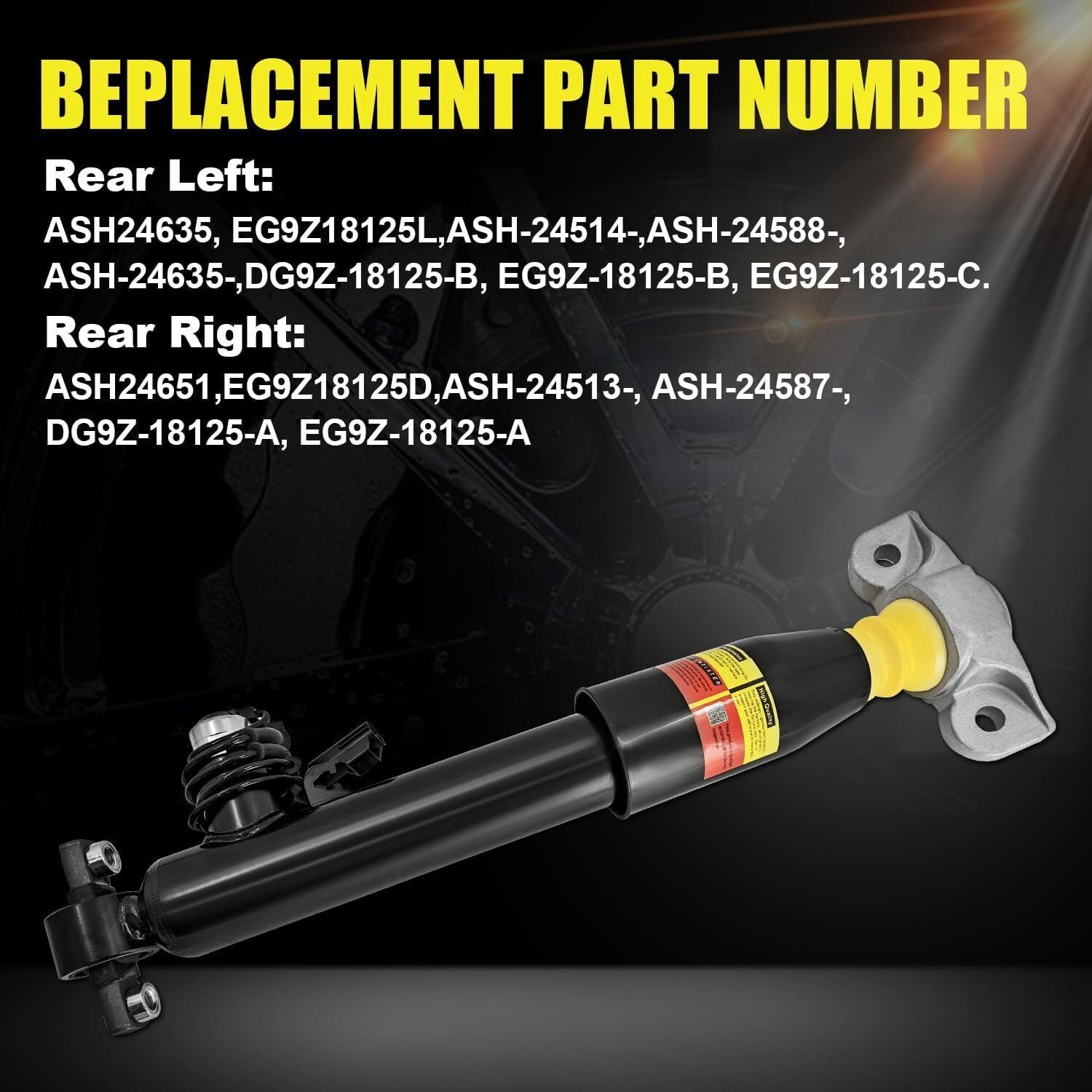 2PCS Rear L+R Shock Absorber Struts For Lincoln MKZ 2013-2020 Gas Electric