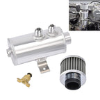 Enigne Aluminum 10AN Oil Catch Can Reservoir Tank W/ Breather Filter Baffled