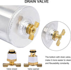 Enigne Aluminum 10AN Oil Catch Can Reservoir Tank W/ Breather Filter Baffled