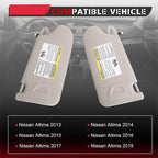 New Sun Visors Fit For Nissan Altima 2.5L 3.5L 2013-2018 Right & Left w/ Lighted