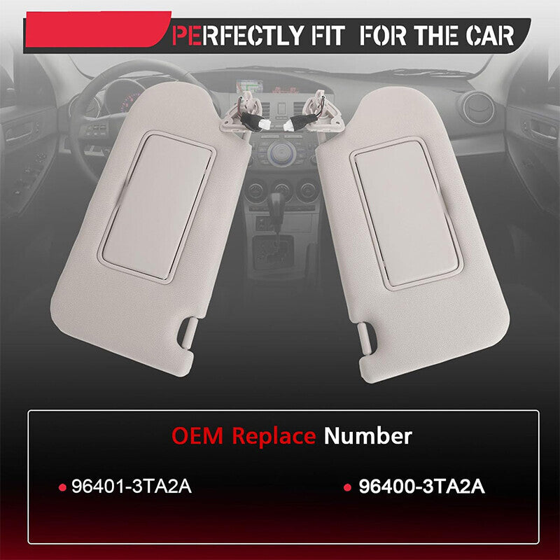 New Sun Visors Fit For Nissan Altima 2.5L 3.5L 2013-2018 Right & Left w/ Lighted
