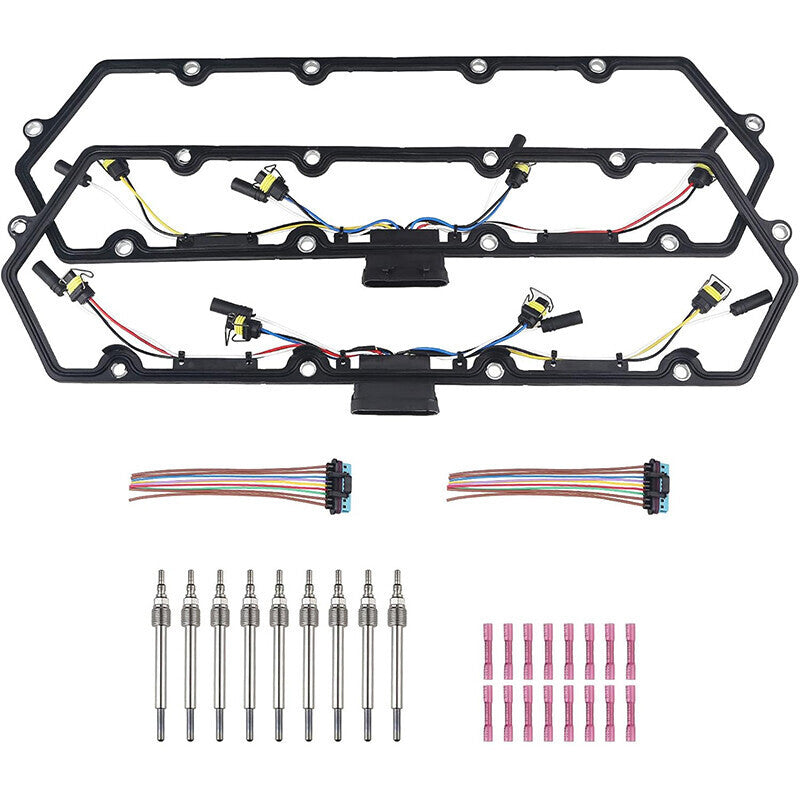 For Ford F250 F350 7.3 Valve Cover Gaskets Inner Injector Glow Plug 8 Glow Plugs