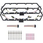 For Ford F250 F350 7.3 Valve Cover Gaskets Inner Injector Glow Plug 8 Glow Plugs