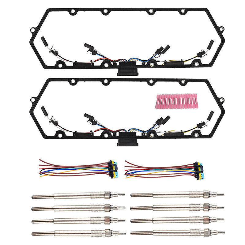 For Ford F250 F350 7.3 Valve Cover Gaskets Inner Injector Glow Plug 8 Glow Plugs