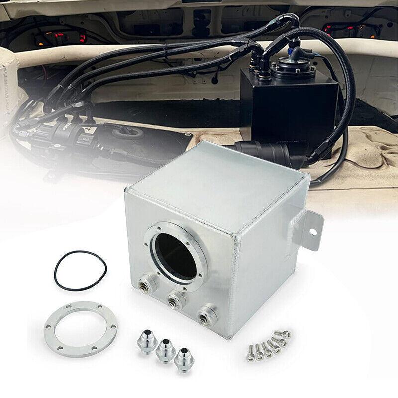2L High Flow Swirl Fuel Surge Tank AN6 Aluminum w/ 044 External Fuel Pump