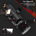 Universal 10AN Aluminum Baffled Oil Catch Can with Drain Valve Breather Filter