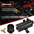 Universal 10AN Aluminum Baffled Oil Catch Can with Drain Valve Breather Filter