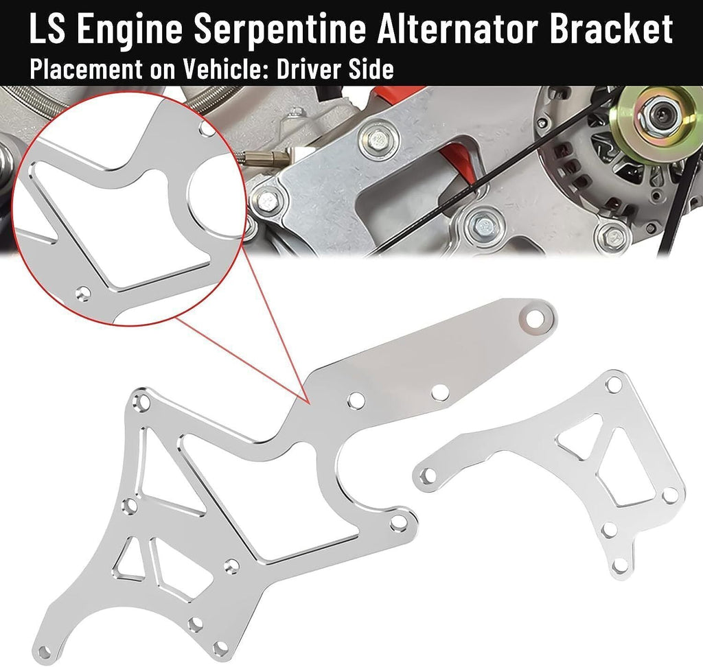 Fits LS Engine Serpentine Bracket Alternator Power Steering Pump Swap Conversion