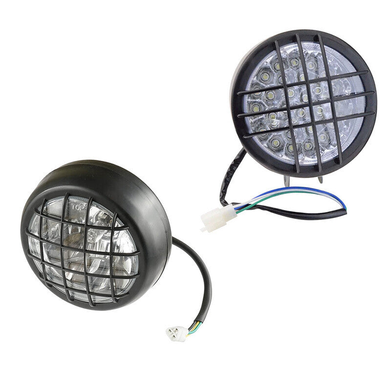 2x LED Headlights QS345120QR1 For Yamaha Banshee Warrior Wolverine 350 1987-2006