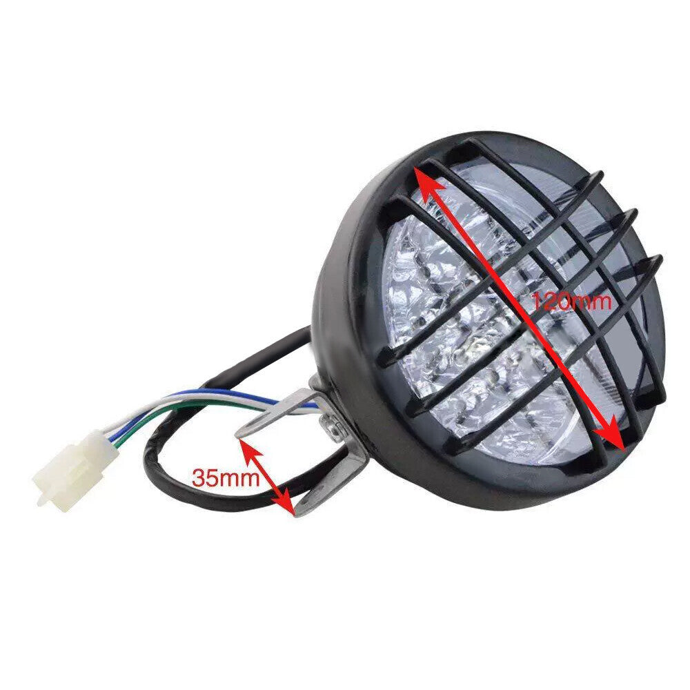 2x LED Headlights QS345120QR1 For Yamaha Banshee Warrior Wolverine 350 1987-2006