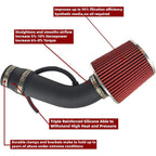 New 3" Cold Air Intake Filter Induction Kit Pipe Power Flow Hose System US Stock