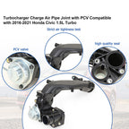 Turbocharger Charge Air Pipe Joint with PCV For 2016-2021 Honda Civic 1.5L