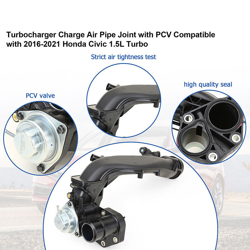 Turbocharger Charge Air Pipe Joint with PCV For 2016-2021 Honda Civic 1.5L