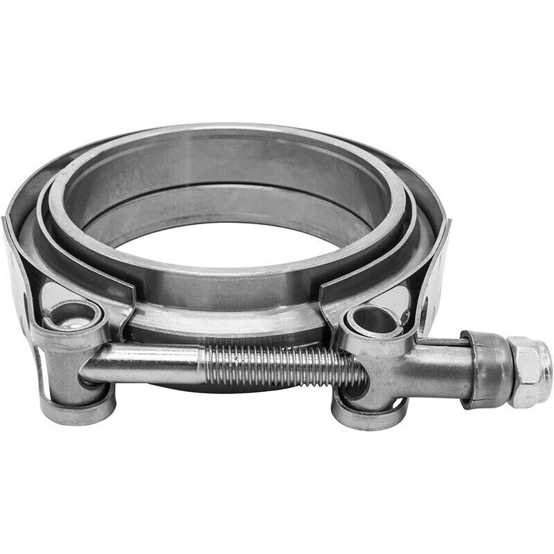 4X 2.5'' V-Band Mild Steel Flange & Clamp Kit For Turbo Exhaust Pipe New