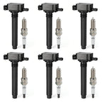 6 Spark Plugs & Ignition Coils For Chrysler 300 Charger Jeep Dodge Ram UF648 New