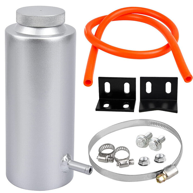 800ML Universal Radiator Coolant Catch Tank Kit Overflow Reservoir Aluminum