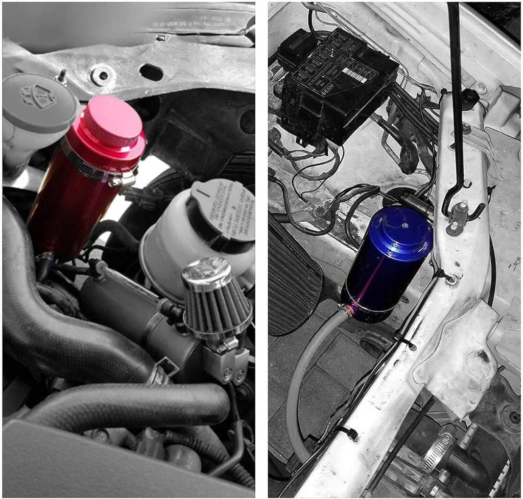 800ML Universal Radiator Coolant Catch Tank Kit Overflow Reservoir Aluminum